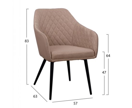 ΠΟΛΥΘΡΟΝΑΚΙ CHARLES HM8522.07 ΜΕ ΥΦΑΣΜΑ ΜΠΕΖ & PU ΜΠΕΖ 57x63x83Υ εκ. - ΚΑΡΕΚΛΕΣ - ΠΟΛΥΘΡΟΝΕΣ ΕΣ. στο Milonadakis.gr