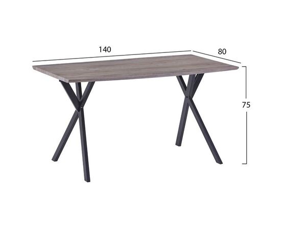 ΣΕΤ ΤΡΑΠΕΖΑΡΙΑΣ HM11181 5ΤΜΧ ΤΡΑΠΕΖΙ 140x80x75 cm MDF OLD BEECH & ΚΑΡΕΚΛΕΣ CLARA ΓΚΡΙ ΒΕΛΟΥΔΟ - ΤΡΑΠΕΖΑΡΙΕΣ στο Milonadakis.gr