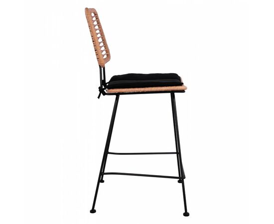 ΣΚΑΜΠΟ ΜΕΣΑΙΟΥ ΥΨΟΥΣ ALLEGRA HM5644 ΜΕΤΑΛΛΙΚΟ ΜΕ WICKER ΣΕ ΜΠΕΖ ΑΠΟΧΡΩΣΗ 55x56x107 εκ. - ΣΚΑΜΠΩ στο Milonadakis.gr