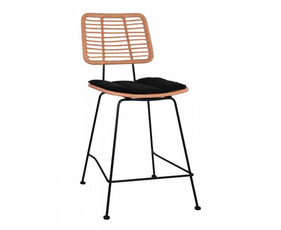 ΣΚΑΜΠΟ ΜΕΣΑΙΟΥ ΥΨΟΥΣ ALLEGRA HM5644 ΜΕΤΑΛΛΙΚΟ ΜΕ WICKER ΣΕ ΜΠΕΖ ΑΠΟΧΡΩΣΗ 55x56x107 εκ. - ΣΚΑΜΠΩ στο Milonadakis.gr