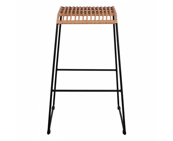 ΣΚΑΜΠΟ ΜΕΤΑΛΛΙΚΟ ALLEGRA HM5641 ΜΕ WICKER ΣΕ ΜΠΕΖ ΑΠΟΧΡΩΣΗ 49x50x76 εκ. - ΣΚΑΜΠΩ στο Milonadakis.gr