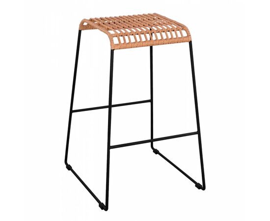 ΣΚΑΜΠΟ ΜΕΤΑΛΛΙΚΟ ALLEGRA HM5641 ΜΕ WICKER ΣΕ ΜΠΕΖ ΑΠΟΧΡΩΣΗ 49x50x76 εκ. - ΣΚΑΜΠΩ στο Milonadakis.gr