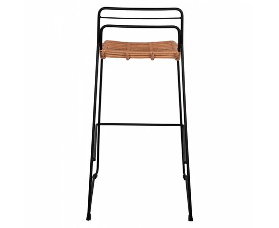 ΣΚΑΜΠΟ ΜΕΤΑΛΛΙΚΟ ALLEGRA HM5642 ΜΕ WICKER ΣΕ ΜΠΕΖ ΑΠΟΧΡΩΣΗ 48x53x100 εκ. - ΣΚΑΜΠΩ στο Milonadakis.gr