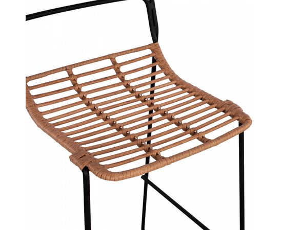ΣΚΑΜΠΟ ΜΕΤΑΛΛΙΚΟ ALLEGRA HM5642 ΜΕ WICKER ΣΕ ΜΠΕΖ ΑΠΟΧΡΩΣΗ 48x53x100 εκ. - ΣΚΑΜΠΩ στο Milonadakis.gr