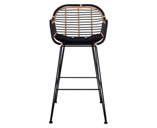 ΣΚΑΜΠΟ ΜΕΤΑΛΛΙΚΟ ALLEGRA HM5690 ΜΕ WICKER ΜΑΥΡΟ-ΜΠΕΖ 55x60x109Υ εκ. - ΣΚΑΜΠΩ στο Milonadakis.gr