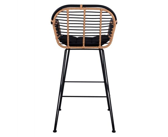 ΣΚΑΜΠΟ ΜΕΤΑΛΛΙΚΟ ALLEGRA HM5690 ΜΕ WICKER ΜΑΥΡΟ-ΜΠΕΖ 55x60x109Υ εκ. - ΣΚΑΜΠΩ στο Milonadakis.gr