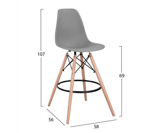 ΣΚΑΜΠΟ ΜΠΑΡ RENATA HM0173.10 ΓΚΡΙ 58x56x107Υ εκ. - ΣΚΑΜΠΟ ΜΠΑΡ στο Milonadakis.gr