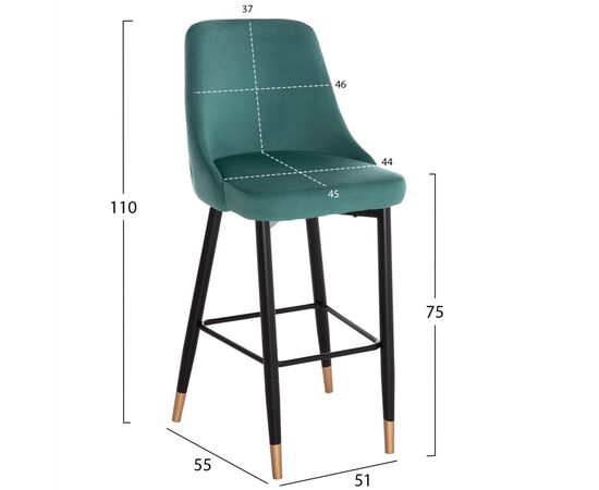 ΣΚΑΜΠΟ ΜΠΑΡ SERENITY HM8519.03 ΒΕΛΟΥΔΟ ΚΥΠΑΡΙΣΣΙ ΜΕ ΜΕΤΑΛΛΙΚΟ ΣΚΕΛΕΤΟ 51Χ57Χ110Υ εκ. - ΣΚΑΜΠΟ ΜΠΑΡ στο Milonadakis.gr