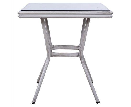 ΤΡΑΠΕΖΙ ΑΛΟΥΜΙΝΙΟΥ HARLOW 70X70X76 BAMBOO LOOK HM5568.01 ΛΕΥΚΗ ΠΑΤΙΝΑ ΜΕ ΓΥΑΛΙ - ΤΡΑΠΕΖΙΑ ΕΞ. ΧΩΡΟΥ στο Milonadakis.gr