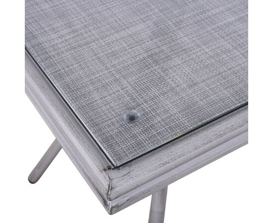 ΤΡΑΠΕΖΙ ΑΛΟΥΜΙΝΙΟΥ HARLOW 70X70X76 BAMBOO LOOK HM5568.01 ΛΕΥΚΗ ΠΑΤΙΝΑ ΜΕ ΓΥΑΛΙ - ΤΡΑΠΕΖΙΑ ΕΞ. ΧΩΡΟΥ στο Milonadakis.gr