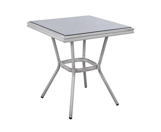 ΤΡΑΠΕΖΙ ΑΛΟΥΜΙΝΙΟΥ HARLOW 70X70X76 BAMBOO LOOK HM5568.01 ΛΕΥΚΗ ΠΑΤΙΝΑ ΜΕ ΓΥΑΛΙ - ΤΡΑΠΕΖΙΑ ΕΞ. ΧΩΡΟΥ στο Milonadakis.gr