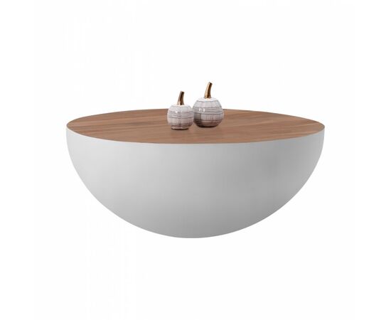 ΔΙΑΚΟΣΜΗΤΙΚΟ ΤΡΑΠΕΖΙ ΣΑΛΟΝΙΟΥ BOWL Φ90X40Yεκ. ΛΕΥΚΟ ΜΕ ΞΥΛΟ ΑΚΑΚΙΑΣ HM8717.03 - ΤΡΑΠΕΖΑΚΙΑ ΣΑΛΟΝΙΟΥ στο Milonadakis.gr