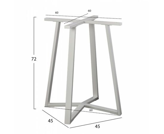 ΒΑΣΗ ΤΡΑΠΕΖΙΟΥ ΛΕΥΚΗ ΜΕΤΑΛΛΙΚΗ HM470.02 60x60x72 εκ. - ΒΑΣΕΙΣ ΤΡΑΠΕΖΙΩΝ στο Milonadakis.gr