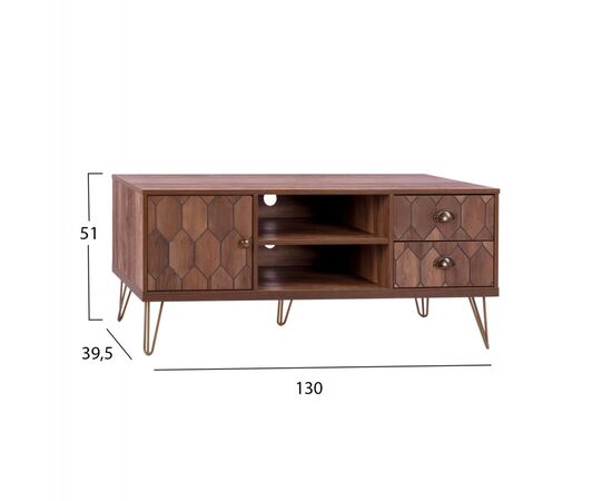 ΕΠΙΠΛΟ TV PHILIPPA HM8674 ΣΕ ΚΑΡΥΔΙ ΑΠΟΧΡΩΣΗ ΜΕ ΧΡΥΣΟ 130x39,5x51Y εκ. - PHILIPPA στο Milonadakis.gr