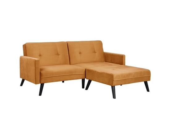 ΚΑΝΑΠΕΣ ΓΩΝΙΑ ΚΡΕΒΑΤΙ LIVIA HM3151.09 ΧΡΥΣΟ ΒΕΛΟΥΔΟ ΜΕ ΥΠΟΠΟΔΙΟ 211X158X83Y εκ. - ΚΑΝΑΠΕΔΕΣ-ΣΑΛΟΝΙΑ στο Milonadakis.gr