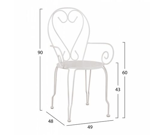 ΚΑΡΕΚΛΑ ΠΟΛΥΘΡΟΝΑ ΜΕΤΑΛΛΙΚΗ AMORE ΛΕΥΚΗ HM5008.12 49x48x90 εκ. - ΚΑΡΕΚΛΕΣ - ΠΟΛΥΘΡΟΝΕΣ στο Milonadakis.gr