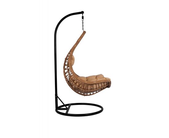 ΚΡΕΜΑΣΤΗ ΦΩΛΙΑ LUCIA HM5676.01 ΜΕ WICKER&ΜΑΞΙΛΑΡΙΑ ΜΠΕΖ-ΜΑΥΡΟ ΜΕΤΑΛΛΟ Φ95Χ195Υεκ. - ΚΟΥΝΙΕΣ - ΦΩΛΙΕΣ στο Milonadakis.gr