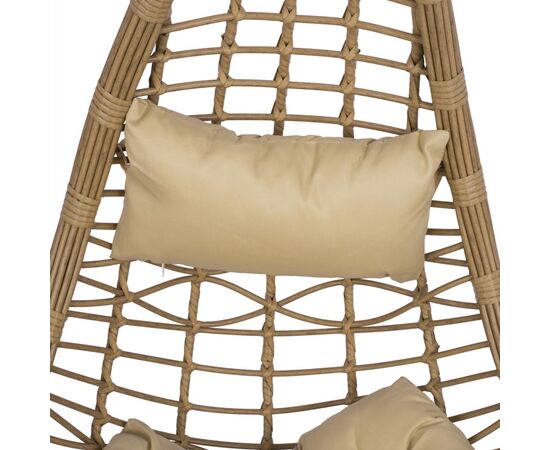 ΚΡΕΜΑΣΤΗ ΦΩΛΙΑ LUCIA HM5676.01 ΜΕ WICKER&ΜΑΞΙΛΑΡΙΑ ΜΠΕΖ-ΜΑΥΡΟ ΜΕΤΑΛΛΟ Φ95Χ195Υεκ. - ΚΟΥΝΙΕΣ - ΦΩΛΙΕΣ στο Milonadakis.gr
