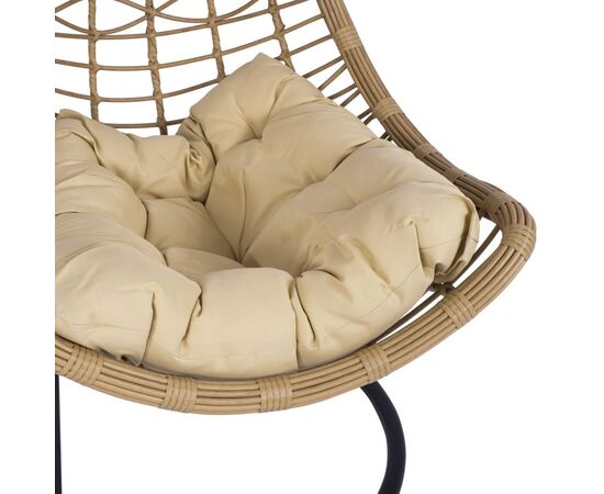 ΚΡΕΜΑΣΤΗ ΦΩΛΙΑ LUCIA HM5676.01 ΜΕ WICKER&ΜΑΞΙΛΑΡΙΑ ΜΠΕΖ-ΜΑΥΡΟ ΜΕΤΑΛΛΟ Φ95Χ195Υεκ. - ΚΟΥΝΙΕΣ - ΦΩΛΙΕΣ στο Milonadakis.gr