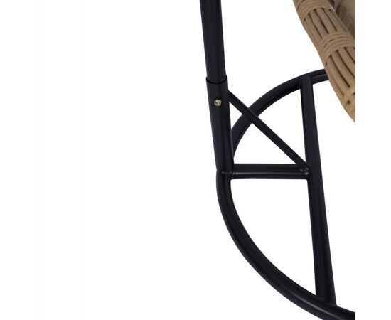 ΚΡΕΜΑΣΤΗ ΦΩΛΙΑ LUCIA HM5676.01 ΜΕ WICKER&ΜΑΞΙΛΑΡΙΑ ΜΠΕΖ-ΜΑΥΡΟ ΜΕΤΑΛΛΟ Φ95Χ195Υεκ. - ΚΟΥΝΙΕΣ - ΦΩΛΙΕΣ στο Milonadakis.gr