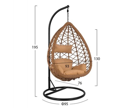 ΚΡΕΜΑΣΤΗ ΠΟΛΥΘΡΟΝΑ ΦΩΛΙΑ CATALINA HM5677.01 ΜΕ ΜΠΕΖ WICKER & ΜΑΞΙΛΑΡΙΑ Φ95Χ195Υ εκ. - ΚΟΥΝΙΕΣ - ΦΩΛΙΕΣ στο Milonadakis.gr