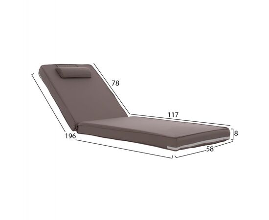 ΜΑΞΙΛΑΡΙ ΞΑΠΛΩΣΤΡΑΣ POLYESTER CHIOS ΓΚΡΙ HM11236.10P 196(117+1+78)x58x9εκ. - ΜΑΞΙΛΑΡΙΑ στο Milonadakis.gr