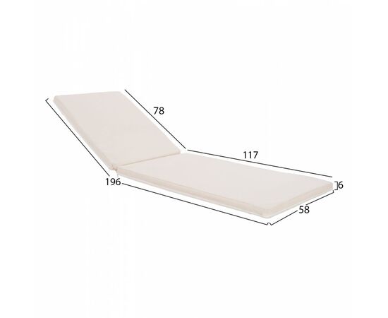 ΜΑΞΙΛΑΡΙ ΞΑΠΛΩΣΤΡΑΣ TEXTILENE 600gr/m2 2X1 SIFNOS ΜΠΕΖ HM11234.60T 196(117+1+78)x58x6εκ. - ΜΑΞΙΛΑΡΙΑ στο Milonadakis.gr