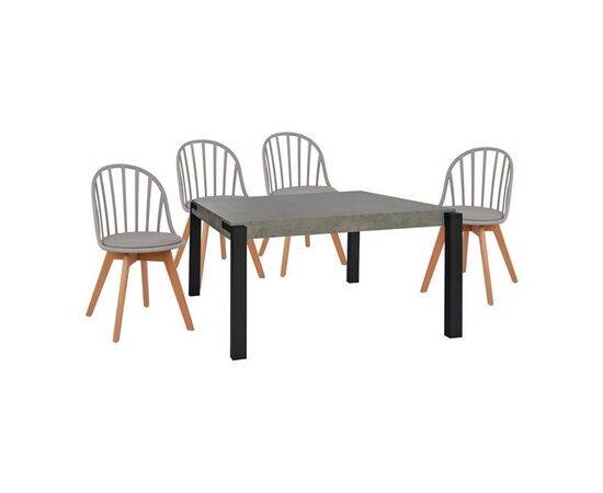 ΣΕΤ 5 ΤΜΧ ΤΡΑΠΕΖΙ 140x88x75 cm MDF ΜΕ ΚΑΡΕΚΛΕΣ ALINA HM11173 - ΤΡΑΠΕΖΑΡΙΕΣ στο Milonadakis.gr