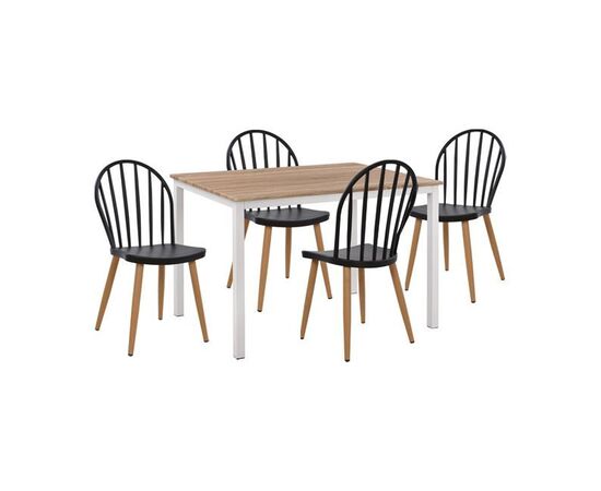 ΣΕΤ 5ΤΜΧ ΤΡΑΠΕΖΙ 110x70x76 cm SONAMA & ΚΑΡΕΚΛΕΣ ΠΟΛΥΠΡΟΠΥΛΕΝΙΟΥ ΜΑΥΡΕΣ ΜΕΤΑΛΛΙΚΑ ΠΟΔΙΑ HM11016 - ΤΡΑΠΕΖΑΡΙΕΣ στο Milonadakis.gr