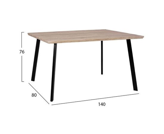 ΣΕΤ 5ΤΜΧ ΤΡΑΠΕΖΙ 140x80x76 cm SONAMA & ΚΑΡΕΚΛΕΣ VANESSA ΜΑΥΡΕΣ ΜΕΤΑΛΛΙΚΑ ΠΟΔΙΑ HM11037 - ΤΡΑΠΕΖΑΡΙΕΣ στο Milonadakis.gr