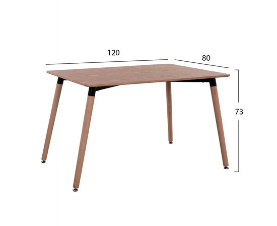 ΤΡΑΠΕΖΙ MINIMAL HM008.04 ΦΥΣΙΚΟ ΞΥΛΙΝΑ ΠΟΔΙΑ ΟΞΙΑ 120Χ80X73Υ εκ. - ΤΡΑΠΕΖΙΑ ΚΟΥΖΙΝΑΣ στο Milonadakis.gr