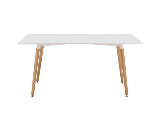 ΤΡΑΠΕΖΙ HM8697.01 MINIMAL, ΛΕΥΚΟ MDF, ΞΥΛΙΝΑ ΠΟΔΙΑ ΟΞΙΑ,160Χ90X74,5Υ εκ - ΤΡΑΠΕΖΙΑ ΚΟΥΖΙΝΑΣ στο Milonadakis.gr