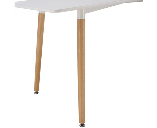 ΤΡΑΠΕΖΙ HM8697.01 MINIMAL, ΛΕΥΚΟ MDF, ΞΥΛΙΝΑ ΠΟΔΙΑ ΟΞΙΑ,160Χ90X74,5Υ εκ - ΤΡΑΠΕΖΙΑ ΚΟΥΖΙΝΑΣ στο Milonadakis.gr