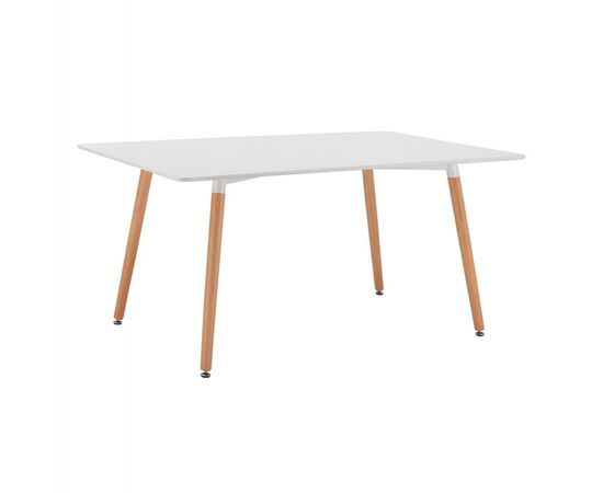 ΤΡΑΠΕΖΙ HM8697.01 MINIMAL, ΛΕΥΚΟ MDF, ΞΥΛΙΝΑ ΠΟΔΙΑ ΟΞΙΑ,160Χ90X74,5Υ εκ - ΤΡΑΠΕΖΙΑ ΚΟΥΖΙΝΑΣ στο Milonadakis.gr