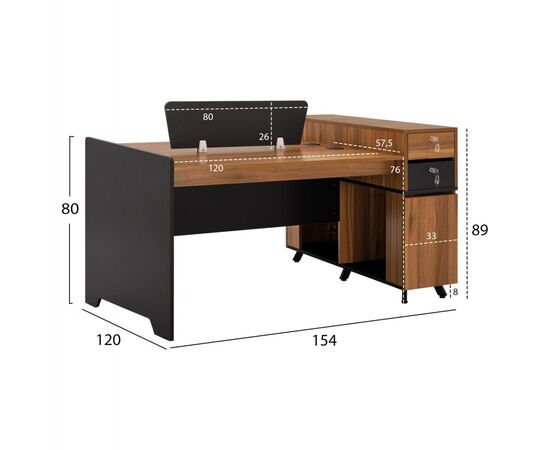 ΕΠΑΓΓΕΛΜΑΤΙΚΟΣ ΣΤΑΘΜΟΣ ΕΡΓΑΣΙΑΣ 2 ΑΤΟΜΩΝ SUPREME HM2374 154X120X89Υ εκ. - ΓΡΑΦΕΙΑ στο Milonadakis.gr