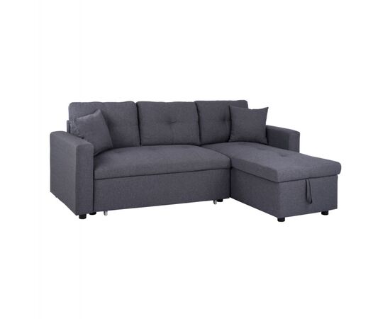 ΚΑΝΑΠΕΣ ΓΩΝΙΑ ΚΡΕΒΑΤΙ WAYNE 224x147x85Υεκ. HM3028.11 ΓΚΡΙ ΥΦΑΣΜΑ - ΚΑΝΑΠΕΔΕΣ-ΣΑΛΟΝΙΑ στο Milonadakis.gr