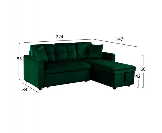 ΚΑΝΑΠΕΣ ΓΩΝΙΑ ΚΡΕΒΑΤΙ WAYNE 224x147x85Υεκ. HM3028.13 ΒΕΛΟΥΔΟ ΚΥΠΑΡΙΣΣΙ - ΚΑΝΑΠΕΔΕΣ-ΣΑΛΟΝΙΑ στο Milonadakis.gr