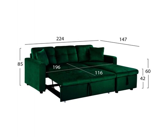 ΚΑΝΑΠΕΣ ΓΩΝΙΑ ΚΡΕΒΑΤΙ WAYNE 224x147x85Υεκ. HM3028.13 ΒΕΛΟΥΔΟ ΚΥΠΑΡΙΣΣΙ - ΚΑΝΑΠΕΔΕΣ-ΣΑΛΟΝΙΑ στο Milonadakis.gr