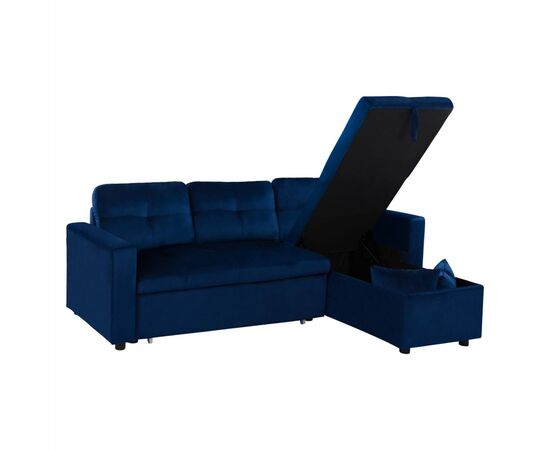 ΚΑΝΑΠΕΣ ΓΩΝΙΑ ΚΡΕΒΑΤΙ WAYNE 224x147x85Υεκ. HM3028.18 ΒΕΛΟΥΔΟ ΜΠΛΕ - ΚΑΝΑΠΕΔΕΣ-ΣΑΛΟΝΙΑ στο Milonadakis.gr