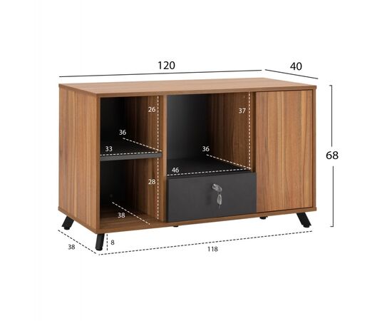 ΝΤΟΥΛΑΠΙ ΕΠΑΓΓΕΛΜΑΤΙΚΟ ΓΡΑΦΕΙΟΥ SUPREME HM2375 120X40X68Y εκ. - ΝΤΟΥΛΑΠΙΑ στο Milonadakis.gr