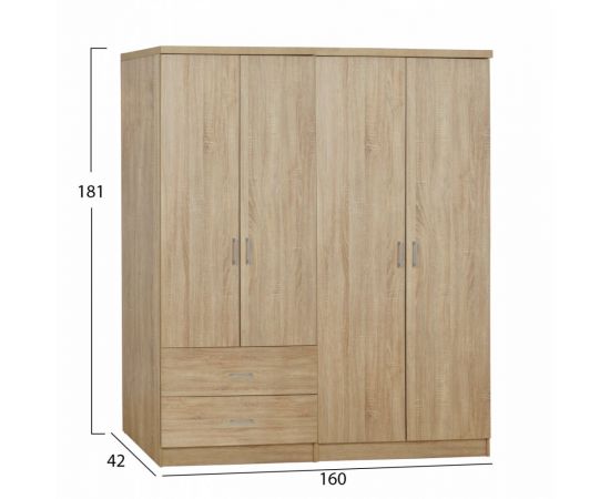 ΣΕΤ 2 ΤΜΧ ΝΤΟΥΛΑΠΑ 4ΦΥΛΛΗ SONAMA 160X42X181 HM11351.02 - ΝΤΟΥΛΑΠΕΣ στο Milonadakis.gr