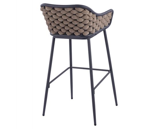 ΣΚΑΜΠΟ KADE ΜΕ ΜΕΤΑΛΛΙΚΟ ΣΚΕΛΕΤΟ ΚΑΙ ΜΠΕΖ WICKER ΣΧΟΙΝΙ HM5715 54x54x103 εκ. - ΣΚΑΜΠΩ στο Milonadakis.gr