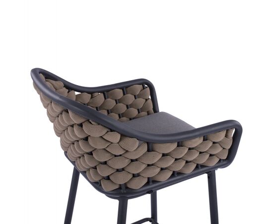 ΣΚΑΜΠΟ KADE ΜΕ ΜΕΤΑΛΛΙΚΟ ΣΚΕΛΕΤΟ ΚΑΙ ΜΠΕΖ WICKER ΣΧΟΙΝΙ HM5715 54x54x103 εκ. - ΣΚΑΜΠΩ στο Milonadakis.gr