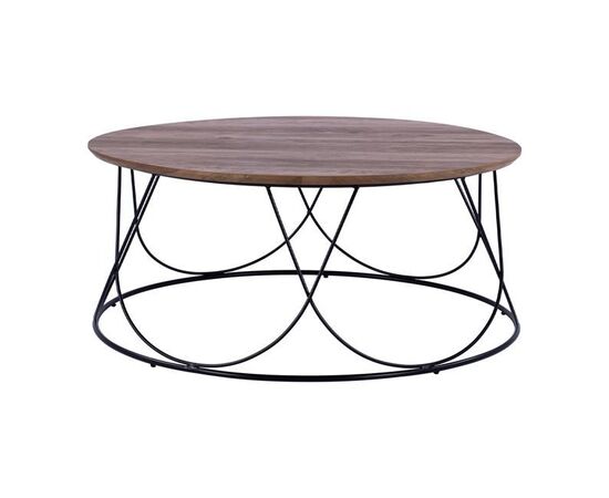 ΤΡΑΠΕΖΑΚΙ ΣΑΛΟΝΙΟΥ ZENA HM8690 MDF TOP ΜΕ ΜΕΤΑΛΛΙΚΟ ΜΑΥΡΟ ΣΚΕΛΕΤΟ Φ90Χ40Υ εκ. - ΤΡΑΠΕΖΑΚΙΑ ΣΑΛΟΝΙΟΥ στο Milonadakis.gr
