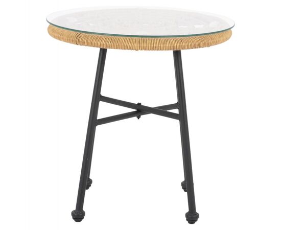 ΤΡΑΠΕΖΙ ΜΕΤΑΛΛΙΚΟ SPENCER HM5716 ΜΕ WICKER ΜΠΕΖ Φ48,5x51 εκ. - ΤΡΑΠΕΖΙΑ ΕΞ. ΧΩΡΟΥ στο Milonadakis.gr