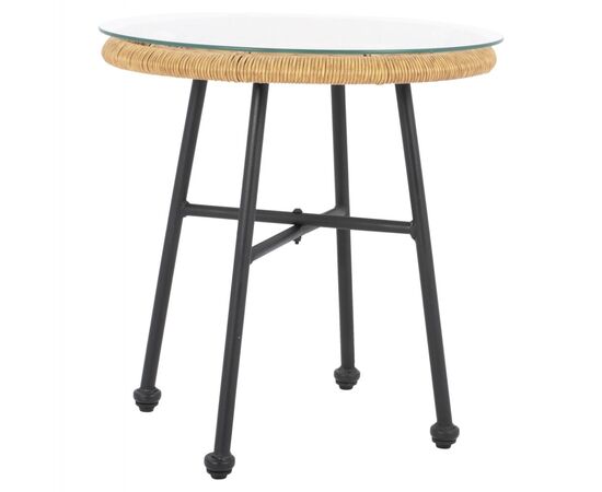 ΤΡΑΠΕΖΙ ΜΕΤΑΛΛΙΚΟ SPENCER HM5716 ΜΕ WICKER ΜΠΕΖ Φ48,5x51 εκ. - ΤΡΑΠΕΖΙΑ ΕΞ. ΧΩΡΟΥ στο Milonadakis.gr