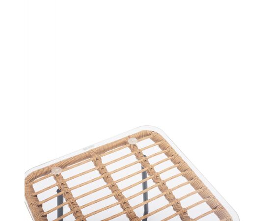 ΤΡΑΠΕΖΙ ΜΕΤΑΛΛΙΚΟ GERRY HM5717 ΜΕ WICKER ΜΠΕΖ 50x50x48,5 εκ. - ΤΡΑΠΕΖΙΑ ΕΞ. ΧΩΡΟΥ στο Milonadakis.gr