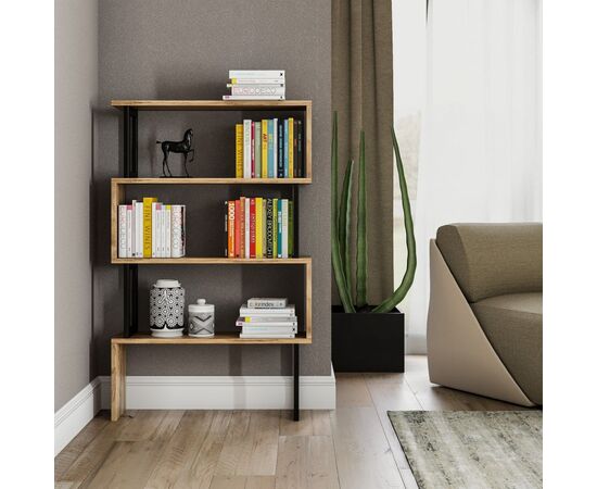 ΒΙΒΛΙΟΘΗΚΗ INGRID ΚΑΡΥΔΙ ΜΕ ΜΑΥΡΟ ΣΚΕΛΕΤΟ HM8867.01 80x22x128 εκ. - ΒΙΒΛΙΟΘΗΚΕΣ στο Milonadakis.gr