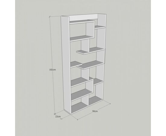 ΒΙΒΛΙΟΘΗΚΗ GRETEL ΛΕΥΚΗ 90x22x182 εκ. HM8865.01 - ΒΙΒΛΙΟΘΗΚΕΣ στο Milonadakis.gr
