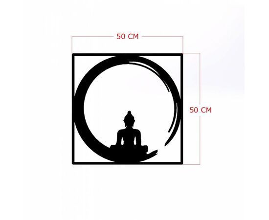 ΔΙΑΚΟΣΜΗΤΙΚΟ ΤΟΙΧΟΥ 100% ΜΕΤΑΛΛΙΚΟ ΜΑΥΡΟ BUDDHA FIGURE 50Χ50 HM7210 - ΔΙΑΚΟΣΜΗΤΙΚΑ ΤΟΙΧΟΥ στο Milonadakis.gr